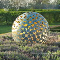 outdoor garden decor bronze sphere sculpture